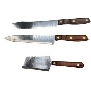 Eylco freeze set of 3 knife set scale remover butcher carver 9" bread wood READ